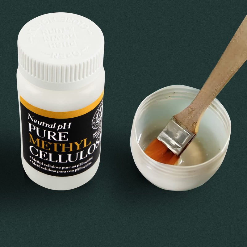 لينيكو لاصق سليلوز ميثيل محايد من لينيكو، 1.5 أونصة، غراء متعدد الأغراض خالي من الأحماض، سريع الجفاف وشفاف، قابل للذوبان في الماء، لإصلاح تجليد الكتب، والتأطير، والفن التصويري، والحرف الفنية الورقية، حزمة من 2 - Image 5